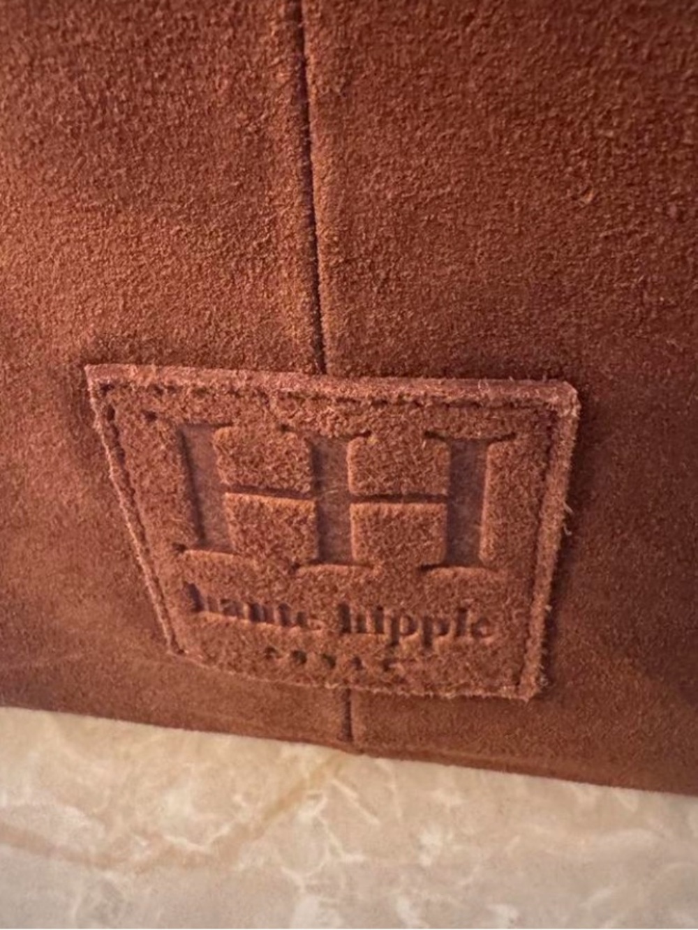 Suede Hobo Bag in Chestnut Brown - NWT, one size - Picture 7 of 9